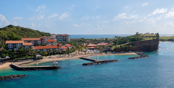 Representative resort exterior imagery for a Sandals Grenada destination wedding in Grenada