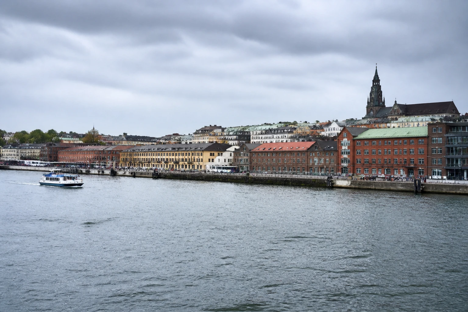Representative cruise port destination view: Gothenburg, Sweden; passenger waterfront and harbor water, not an exact landmark photograph.