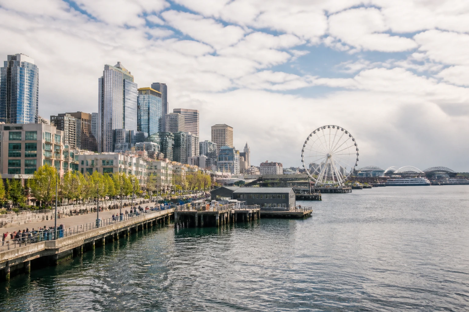 Representative city destination view: Seattle, United States; passenger waterfront and harbor water, not an exact landmark photograph.