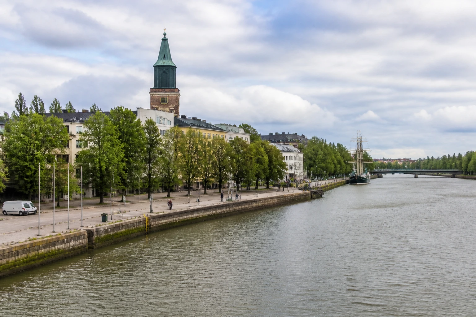 Representative cruise port destination view: Turku, Finland; passenger waterfront and harbor water, not an exact landmark photograph.