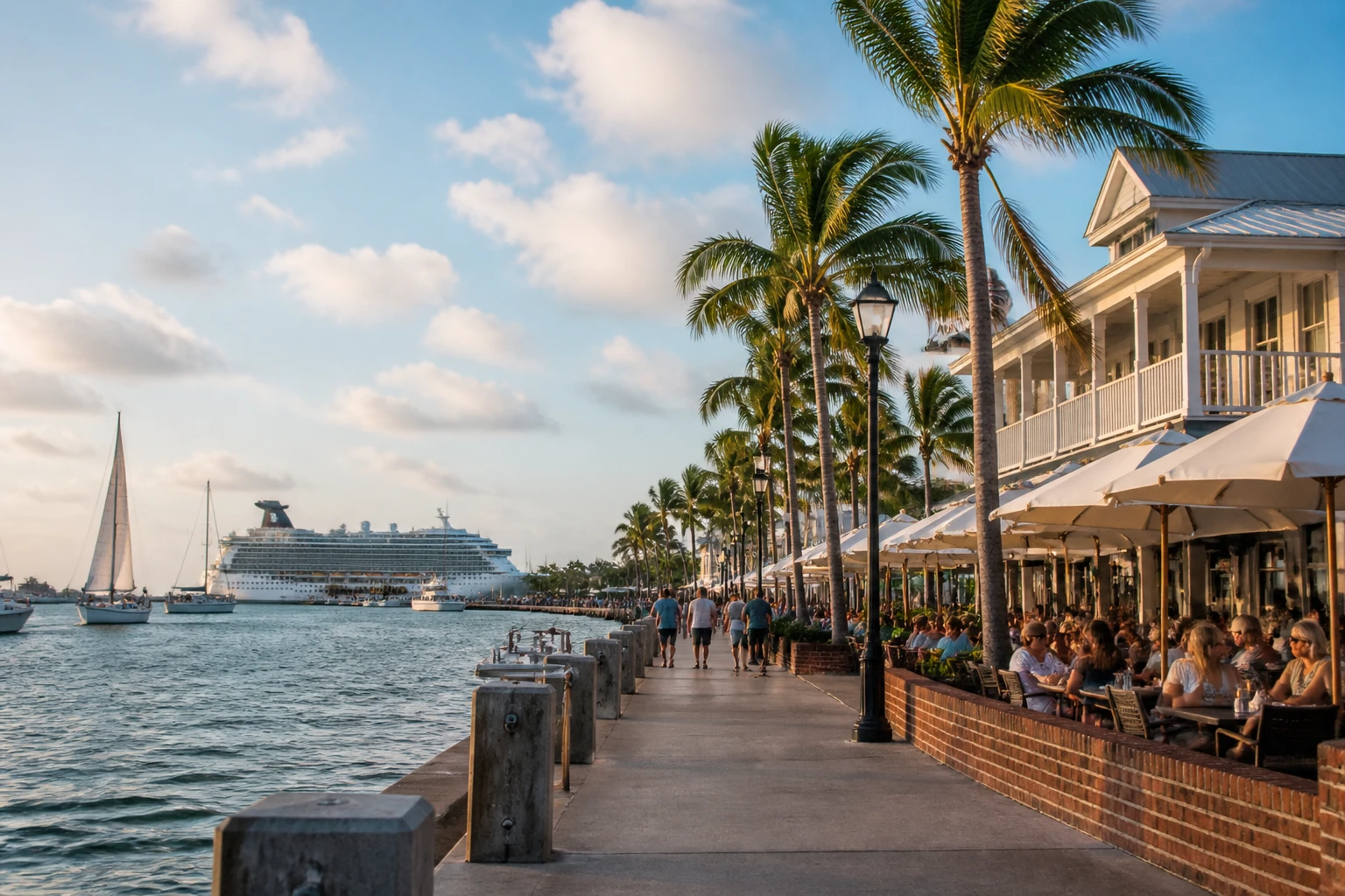 Representative island destination view: Key West, United States; coastline and regional vegetation, not an exact landmark photograph.