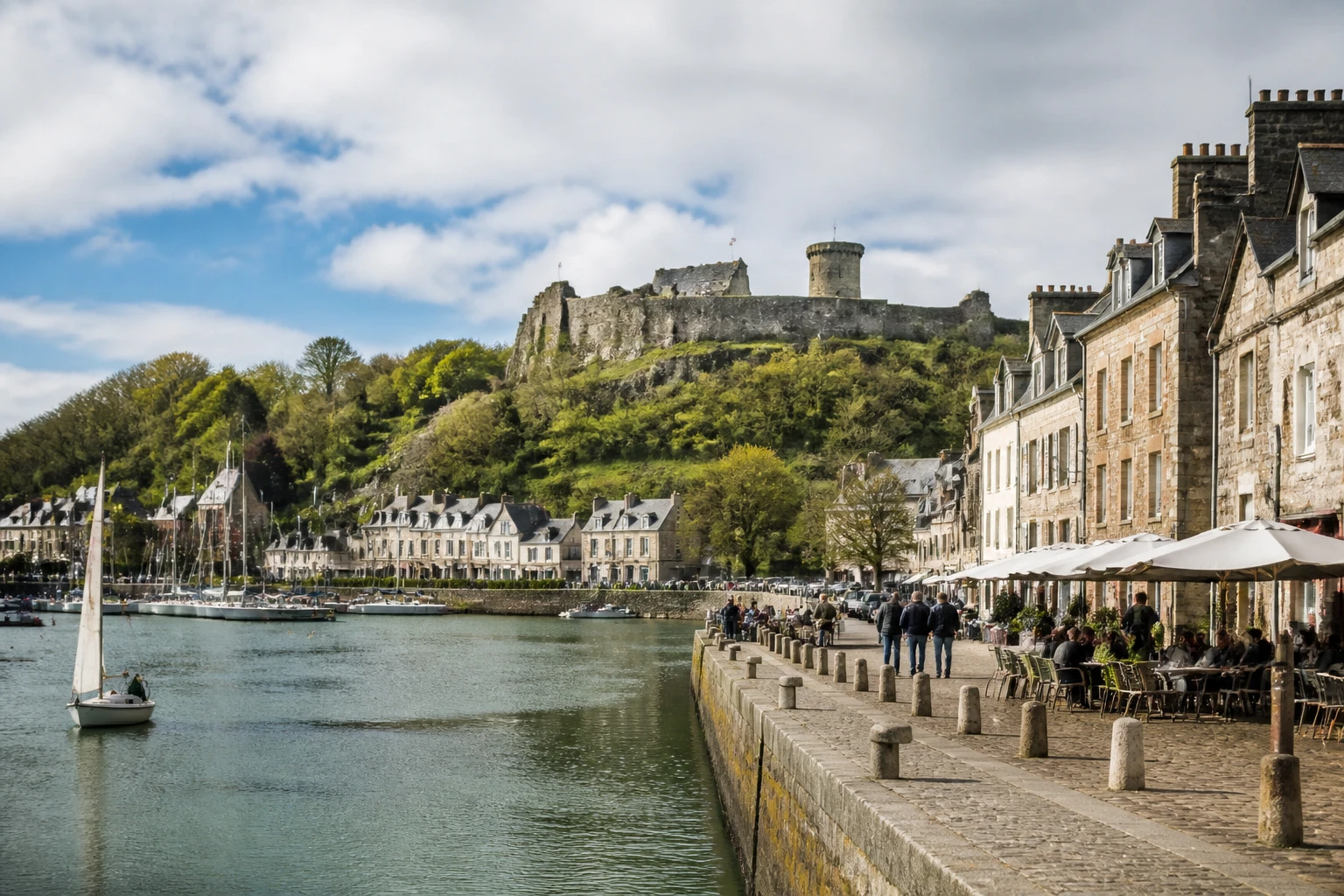Representative coastal destination view: Normandy, France; coastline and regional vegetation, not an exact landmark photograph.