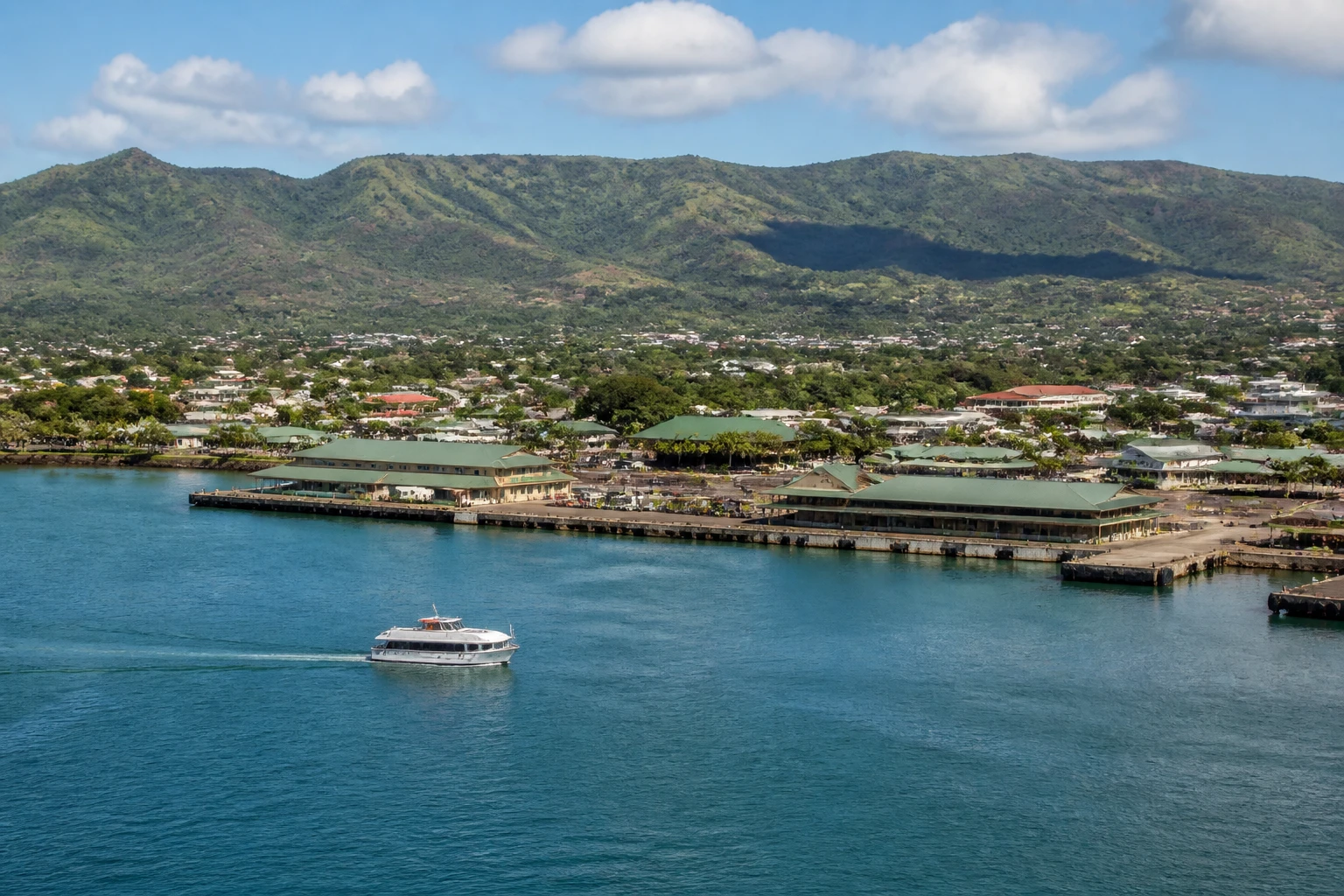 Representative cruise port destination view: Nawiliwili, United States; passenger waterfront and harbor water, not an exact landmark photograph.