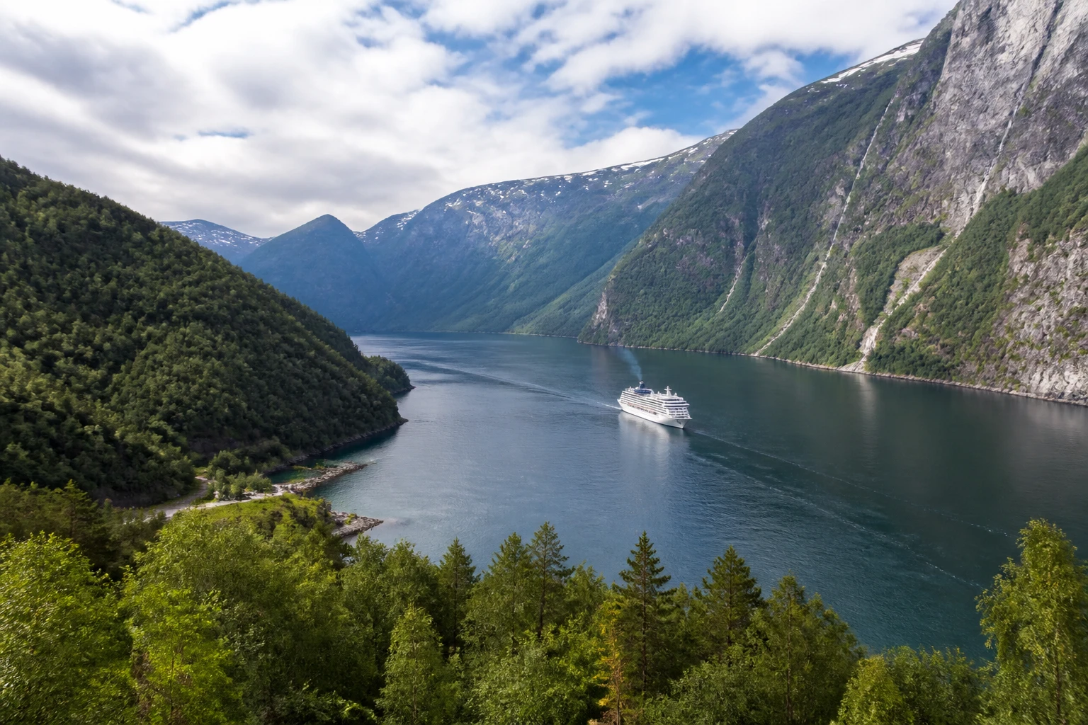Representative nature destination view of Norwegian Fjords in Norway, with regional terrain, vegetation, and natural light; not an exact landmark photograph.