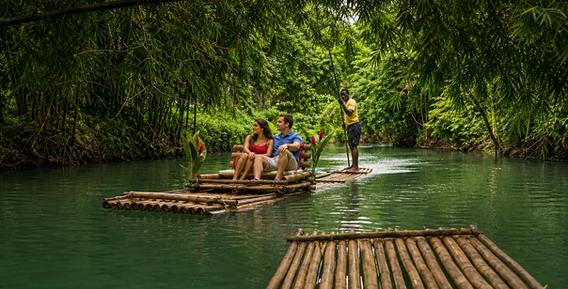 Representative view of Martha Brae rafting for destination wedding guests staying at Sandals Montego Bay