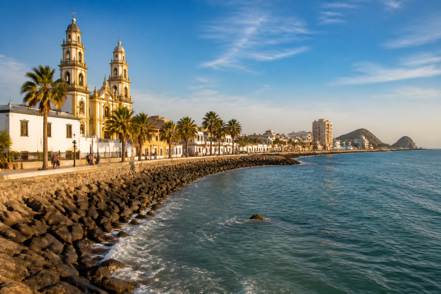 Representative coastal destination view: Mazatlan, Mexico; coastline and regional vegetation, not an exact landmark photograph.