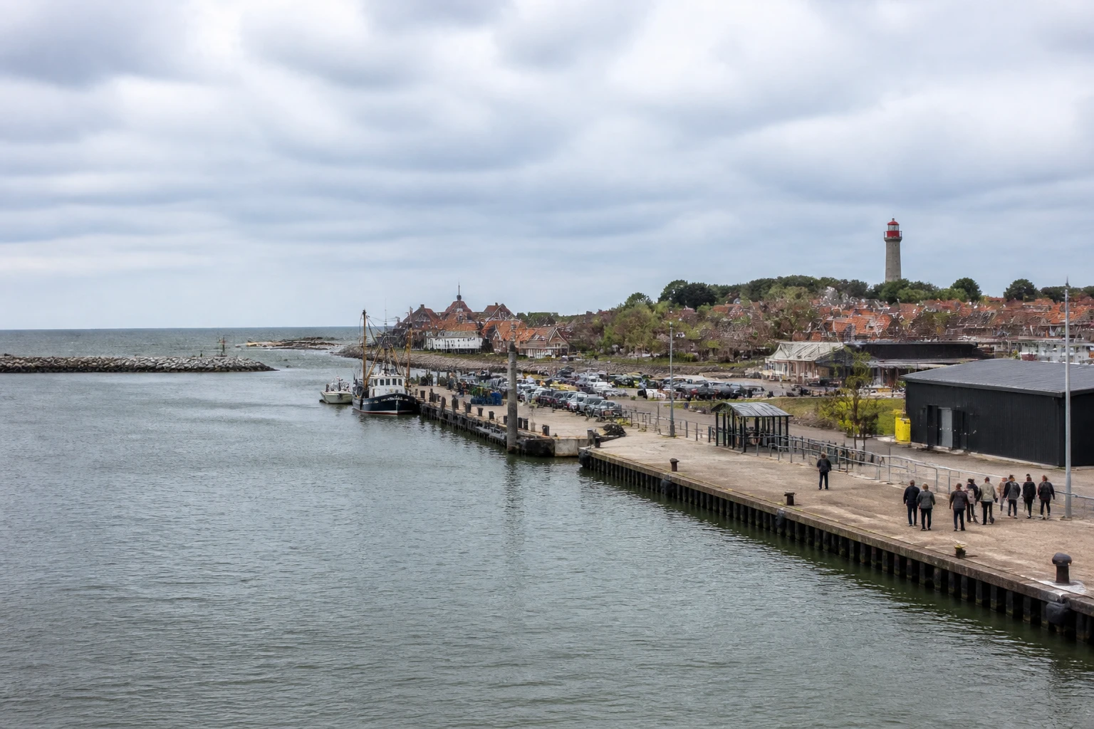 Representative cruise port destination view: Oudeschild, Netherlands; passenger waterfront and harbor water, not an exact landmark photograph.