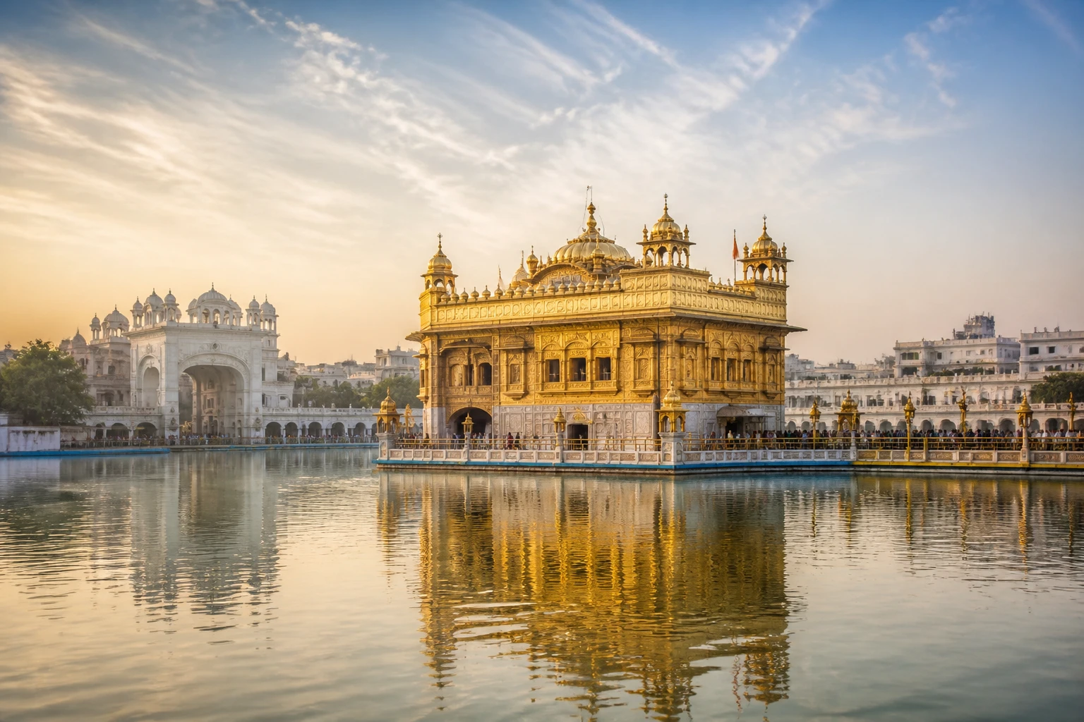 Representative city destination view: Amritsar, India; heritage-scale streetscape and regional architecture, not an exact landmark photograph.