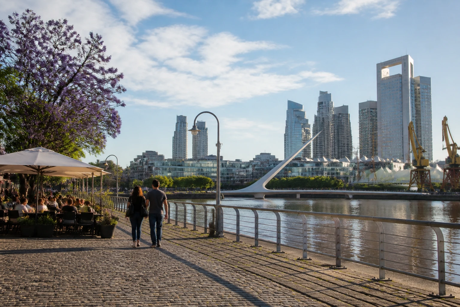 Representative city destination view: Buenos Aires, Argentina; passenger waterfront and harbor water, not an exact landmark photograph.