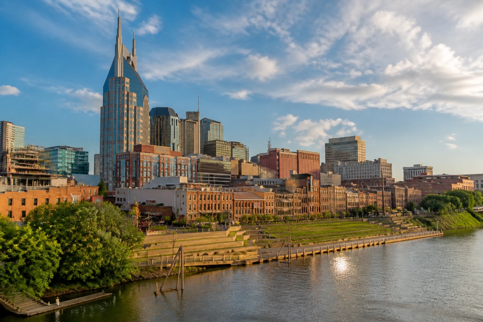 Representative city destination view: Nashville, United States; unbranded leisure setting and welcoming public space, not an exact landmark photograph.