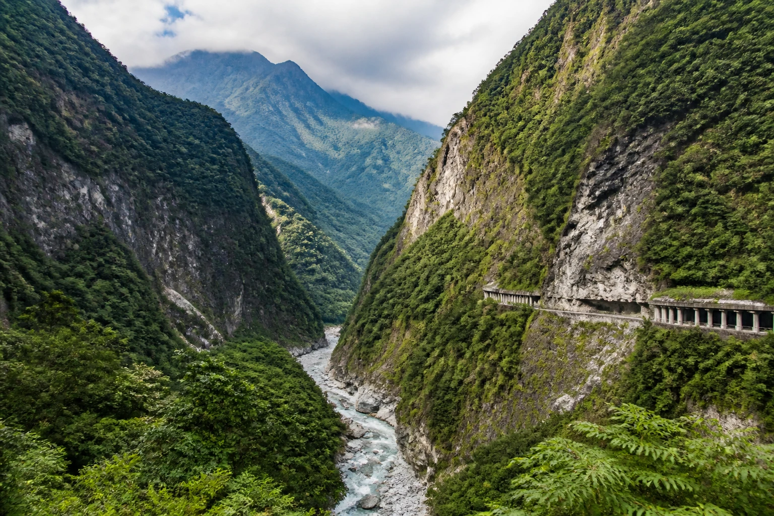 Representative nature destination view: Hualien and Taroko Gorge, Taiwan; mountain or canyon terrain and regional vegetation, not an exact landmark photograph.