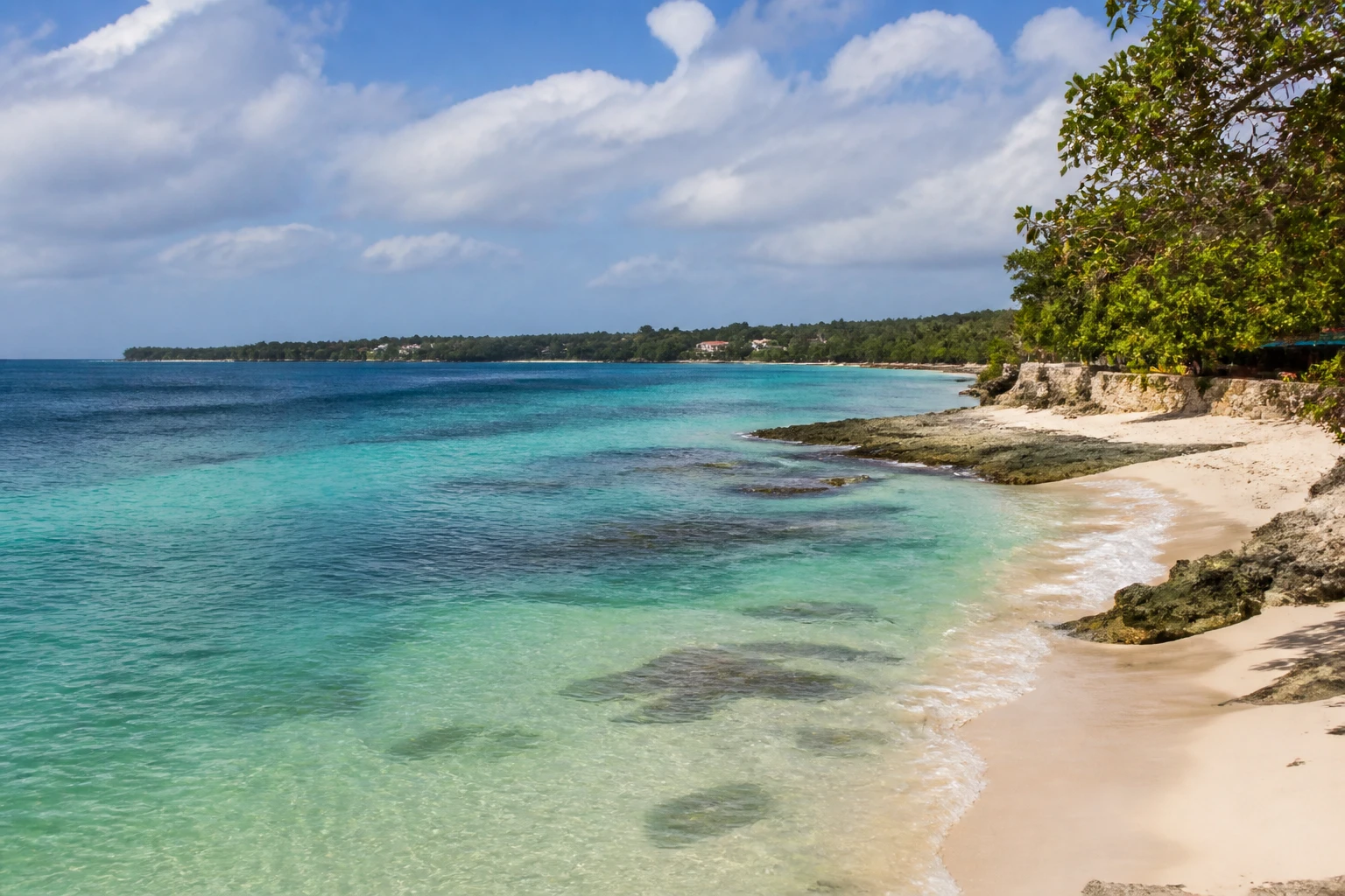 Representative coastal destination view: Negril, Jamaica; coastline and regional vegetation, not an exact landmark photograph.