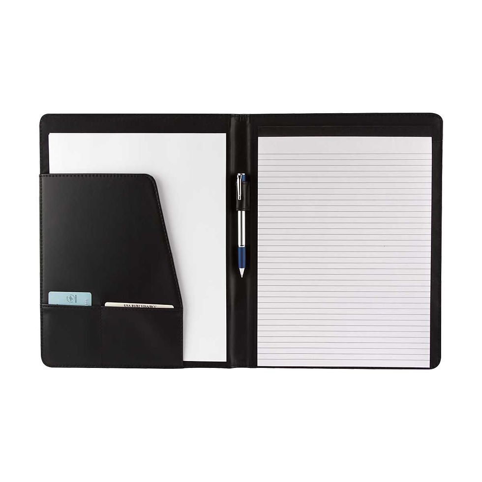 carpeta ejecutiva Lisboa de curpiel color negro