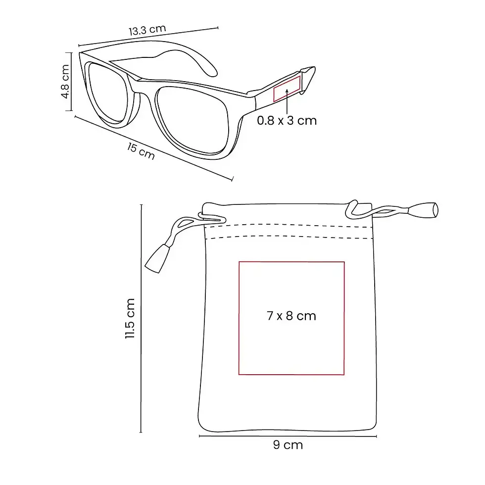 Miniatura: Lentes personalizados con bolsa de poliéster