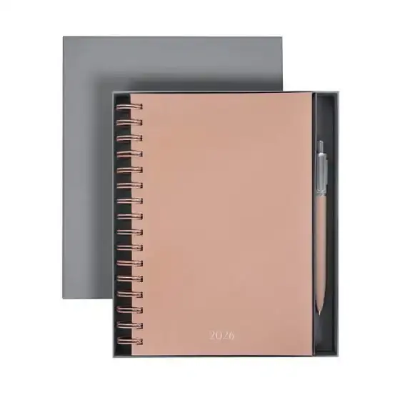 Miniatura: Agenda diaria premium 2026 con diseño elegante y funcional para ejecutivos y emprendedores