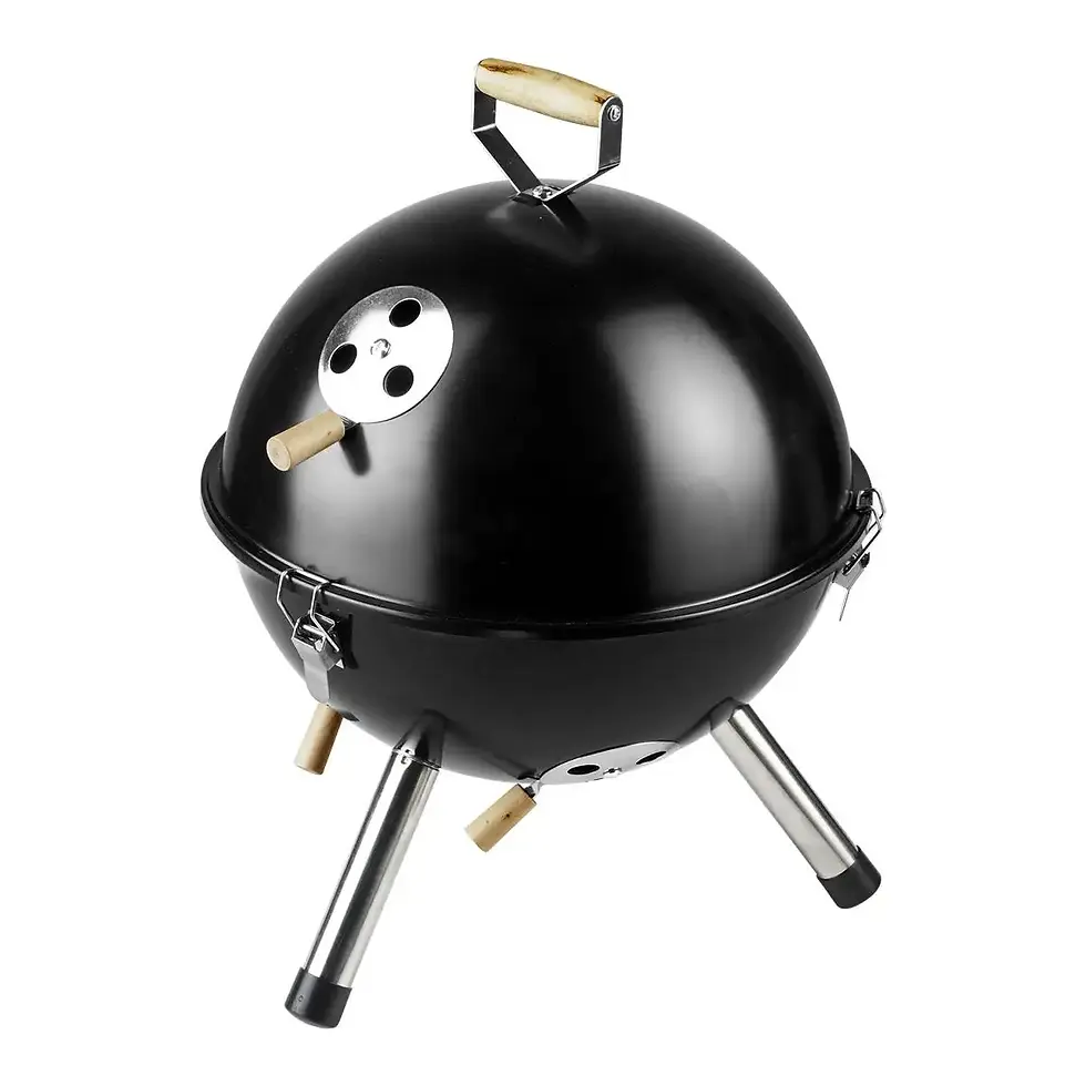 Asador portátil personalizado con parrilla y tapa