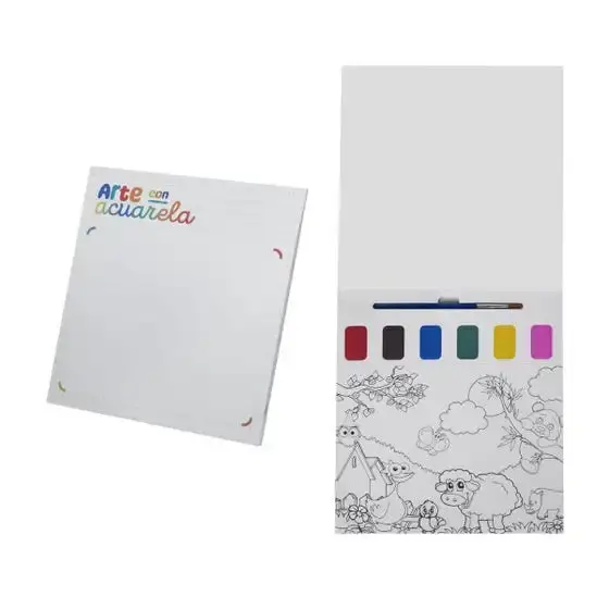 Libreta con acuarelas personalizada con paleta de colores