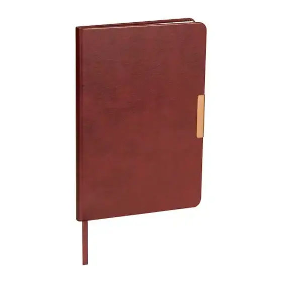 cuaderno ejecutivo con clip metálico rose gold