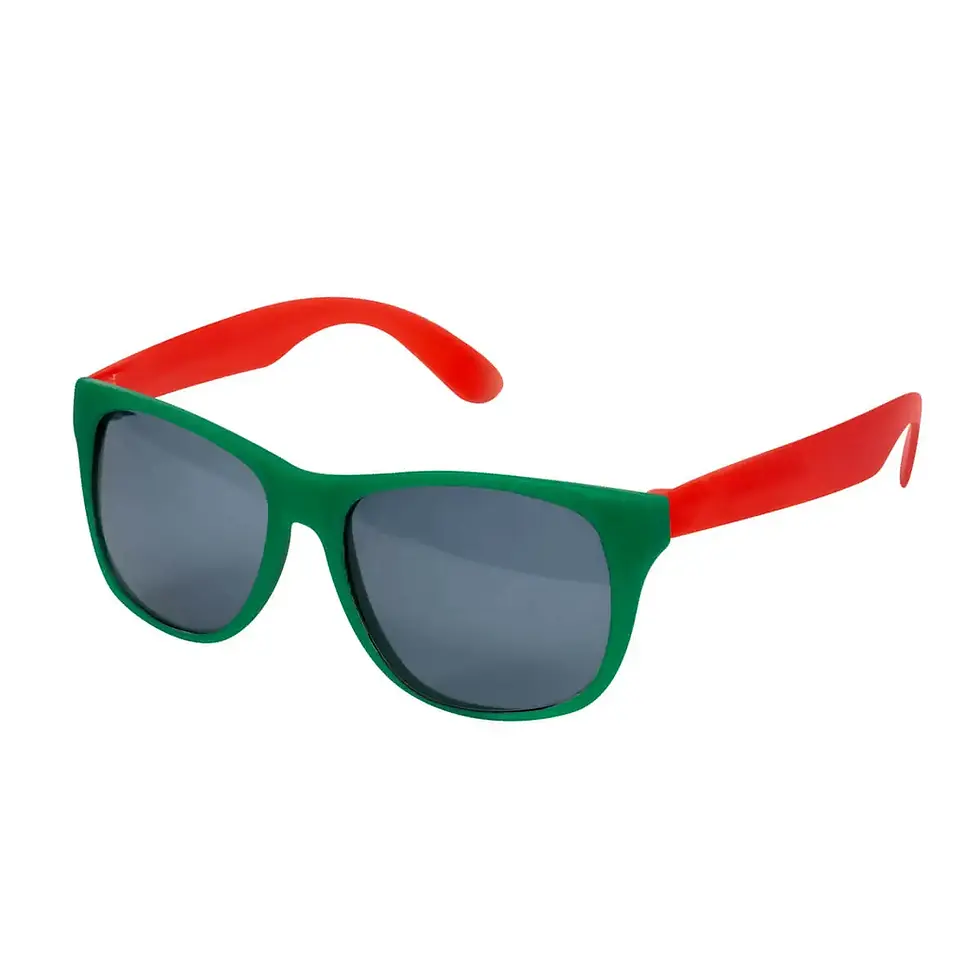 gafas promocionales bicolor verde rojo