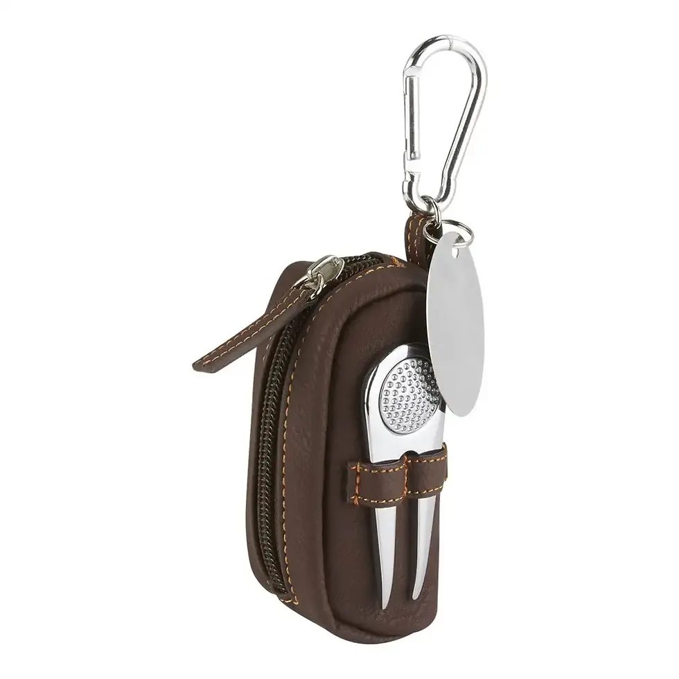 Set de golf Aveiro personalizado con estuche de curpiel