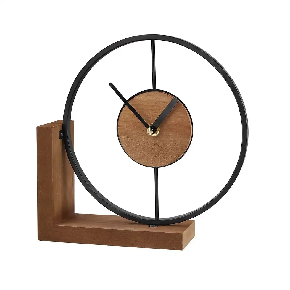 Miniatura: reloj metálico para escritorio corporativo