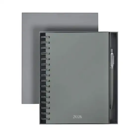 Miniatura: Agenda premium diaria 2026 con caja tipo regalo ideal para branding corporativo