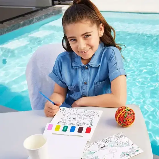 Miniatura: Libreta creativa para colorear con pinturas acuarela