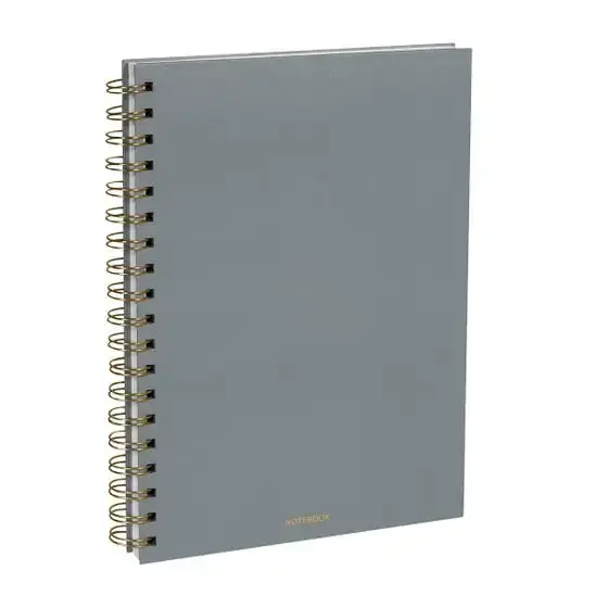 libreta ecológica con espiral metálico y 120 hojas