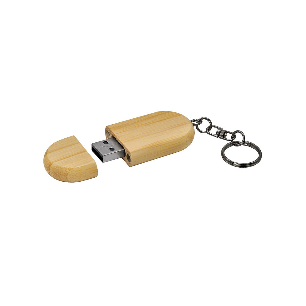 memoria usb de madera y metal promocional