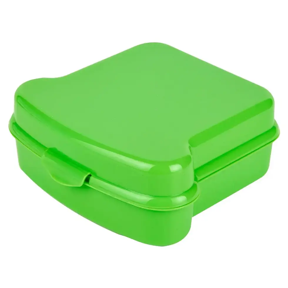 Caja para lunch corporativo reutilizable.