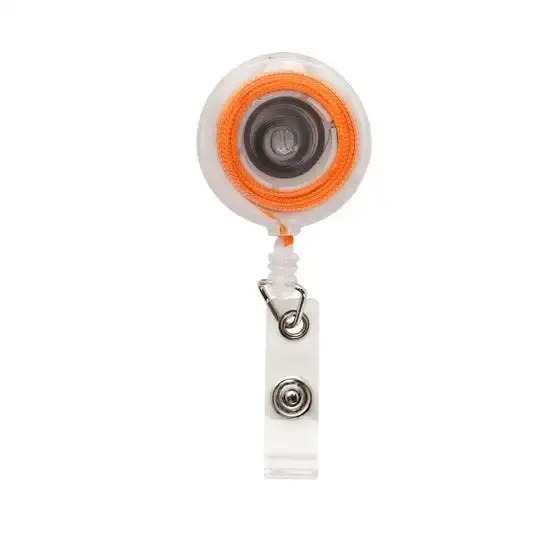 Miniatura: portagafete flexómetro dot retráctil con clip sujetador. Incluye flexómetro de 100 cm.