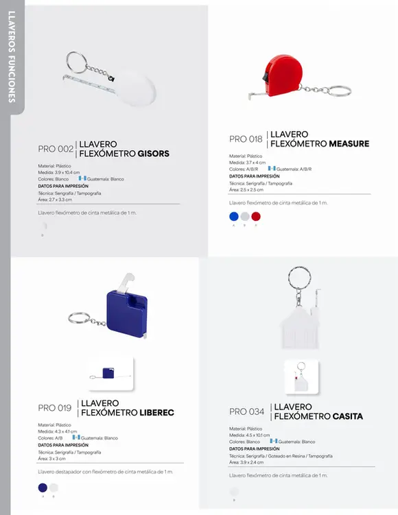Descubre nuestra selección de herramientas promocionales prácticas y duraderas, ideales para dejar una impresión útil. Explora también nuestra variedad de llaveros personalizables, desde diseños clásicos hasta opciones novedosas, perfectos para llevar tu marca a todas partes. ¡Un catálogo pensado para destacar tu negocio en cada detalle!