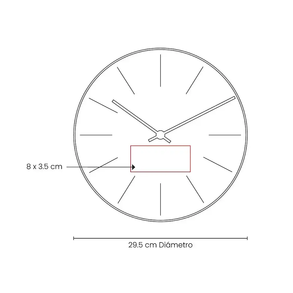 Thumbnail: reloj moderno para recepción empresarial