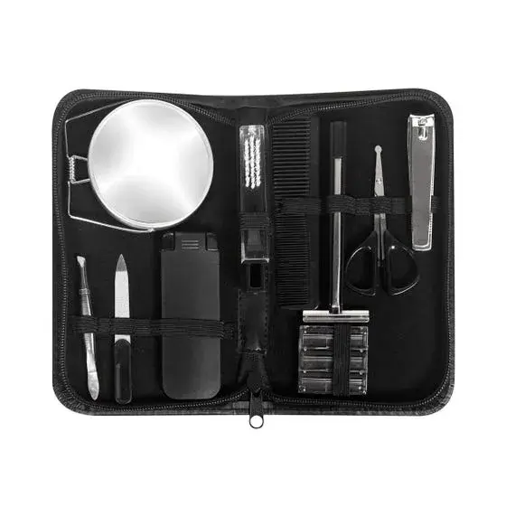 Set de cuidado personal premium con estuche de curpiel