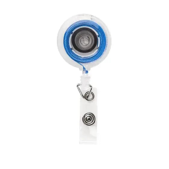Miniatura: portagafete flexómetro dot retráctil con clip sujetador. Incluye flexómetro de 100 cm.