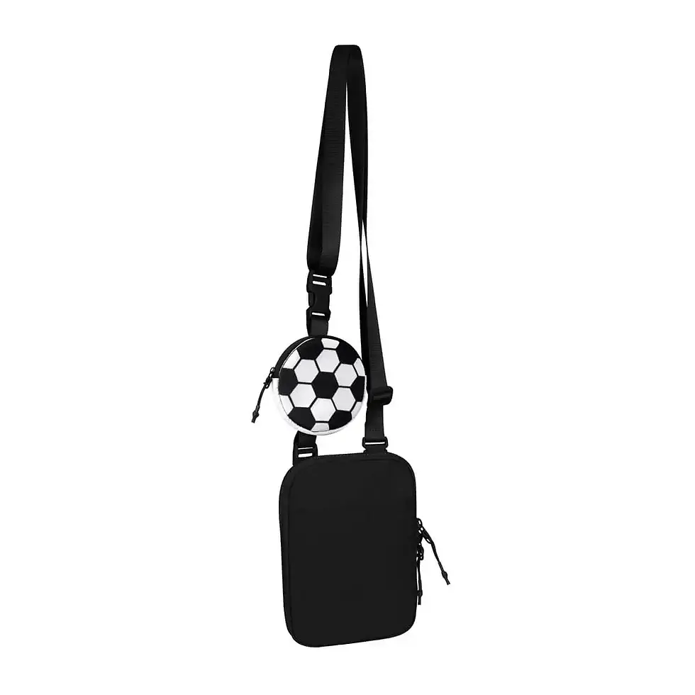 mini bolsa crossbody soccer personalizada con logo