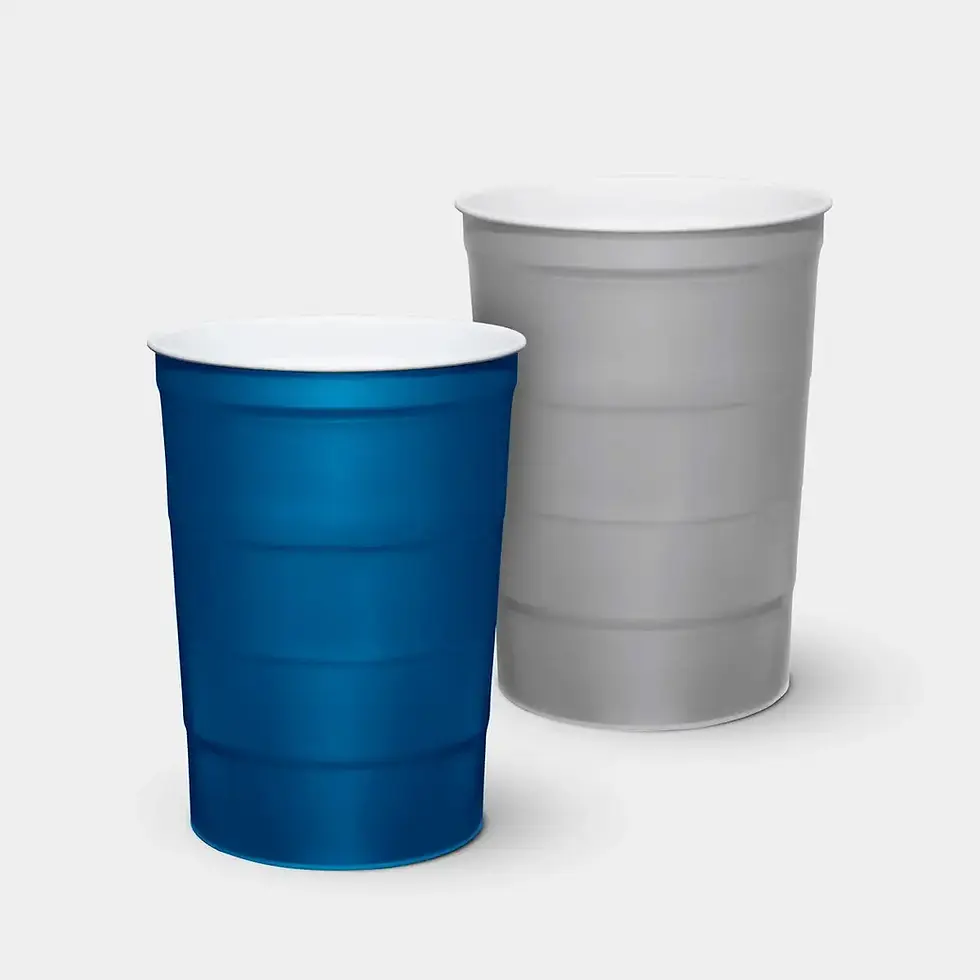 vaso de acero reciclado para branding sustentable