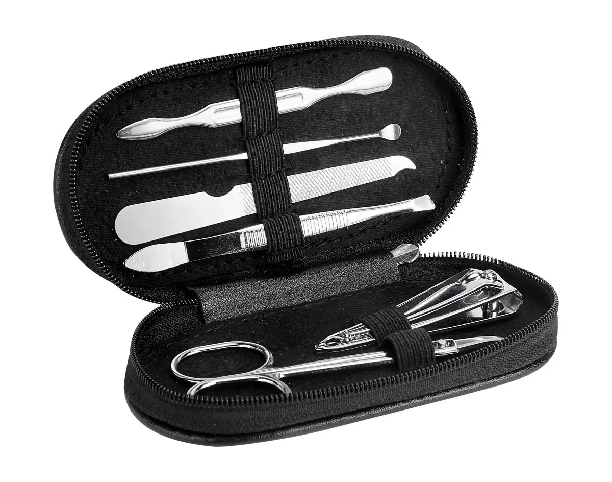 Set de Manicure SASKA con Estuche de Curpiel