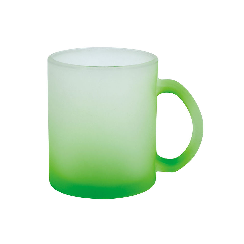 Taza de vidrio 11 Oz para sublimar con degradado
