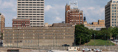 The space at 65 Front Street prior to the Brooks' construction.