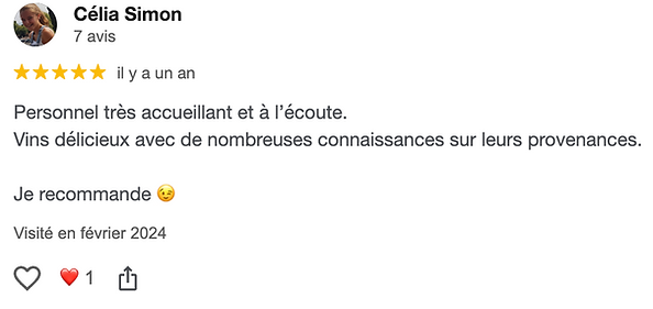 Avis google vins et conversations