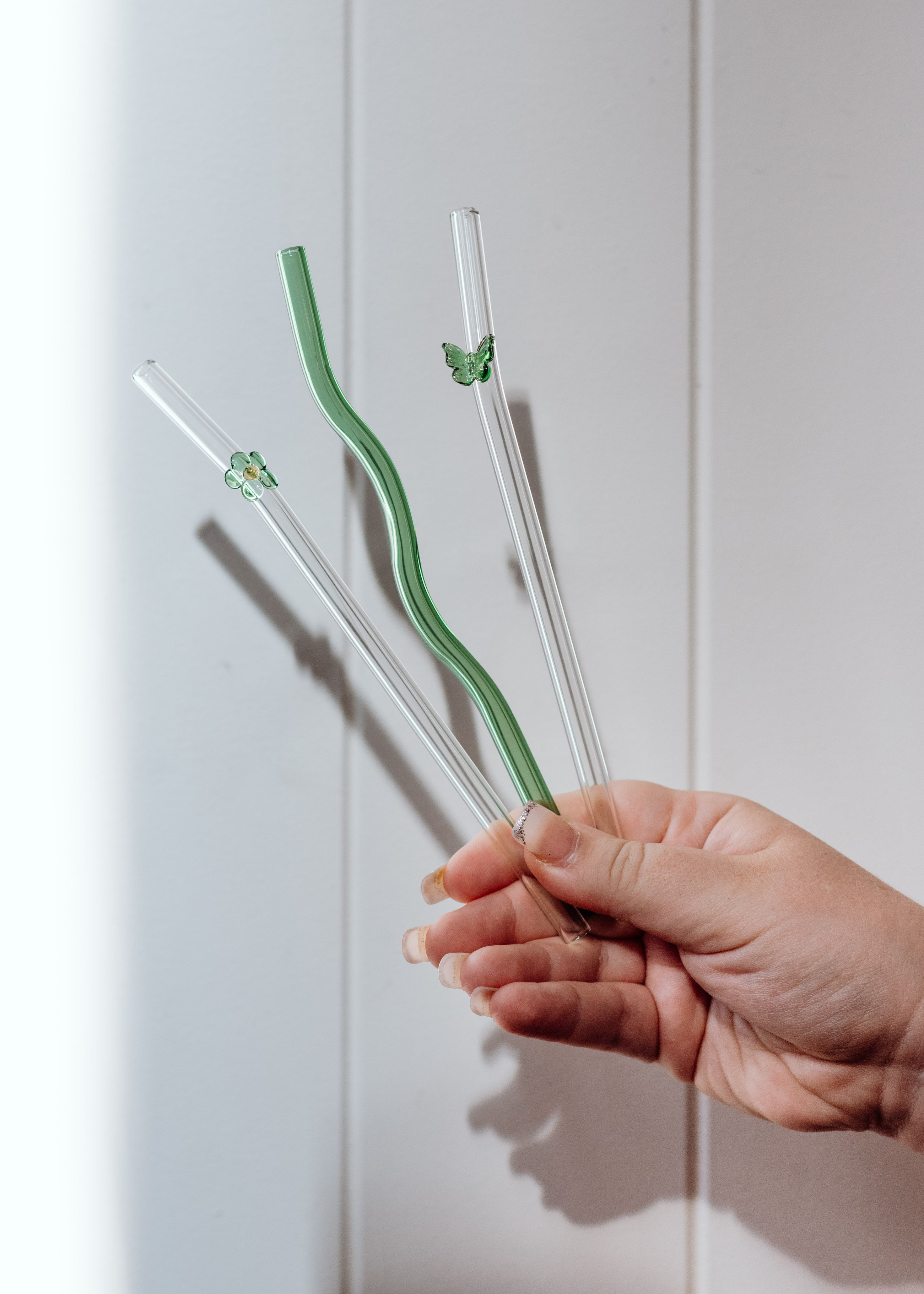 The Green Vibe Glass Straws