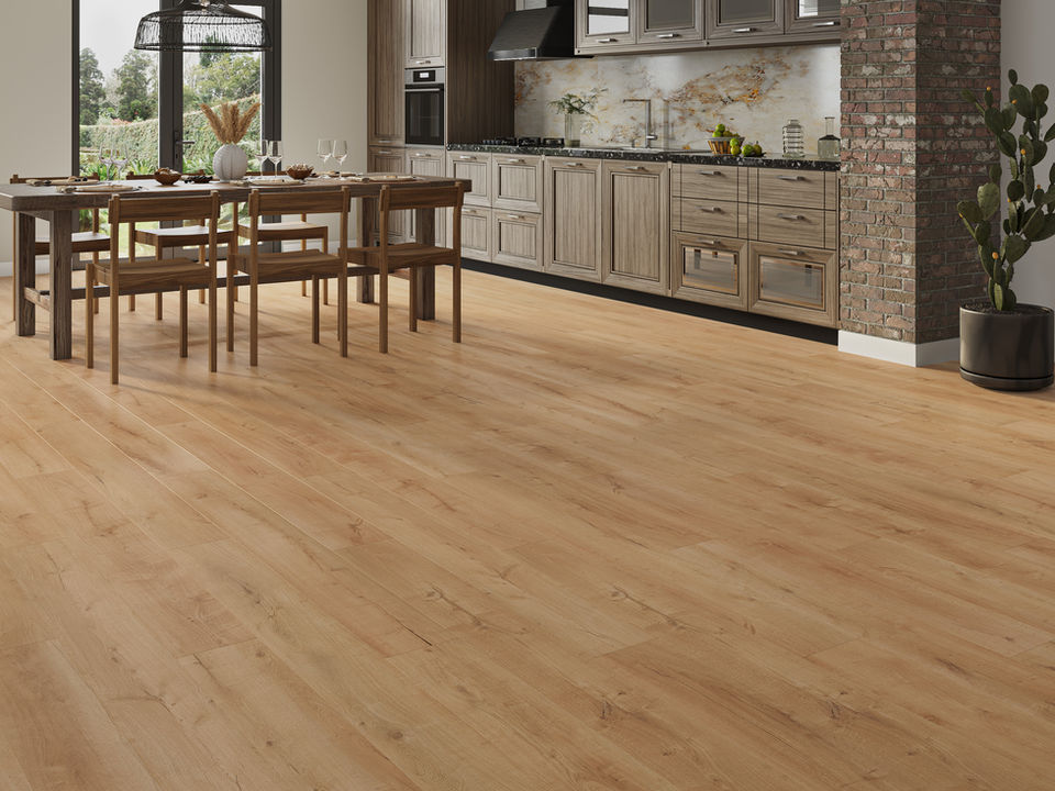 LVT Flooring in an open plan kitchen