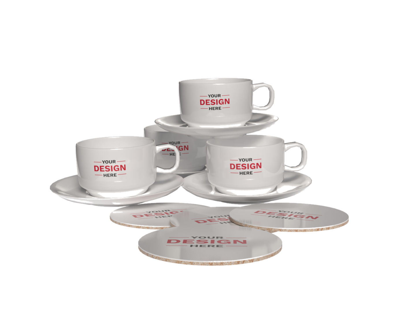Promotional Printed Branded Custom Cups and Saucers UK