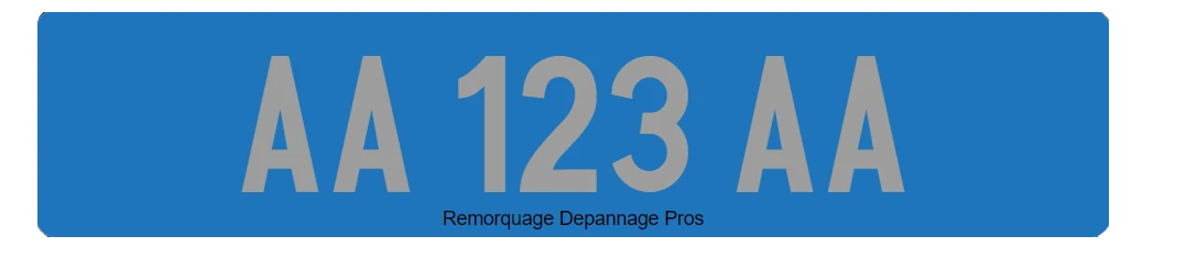 Plaque d'immatriculation_bleu by Remorquage Depannage Pros.webp
