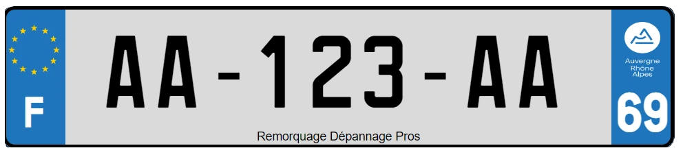 Plaque d'immatriculation_aluminium auto by Remorquage Depannage Pros.webp