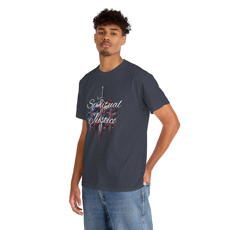 Thumbnail: Spiritual Justice (American Flag) Unisex Heavy Cotton Tee