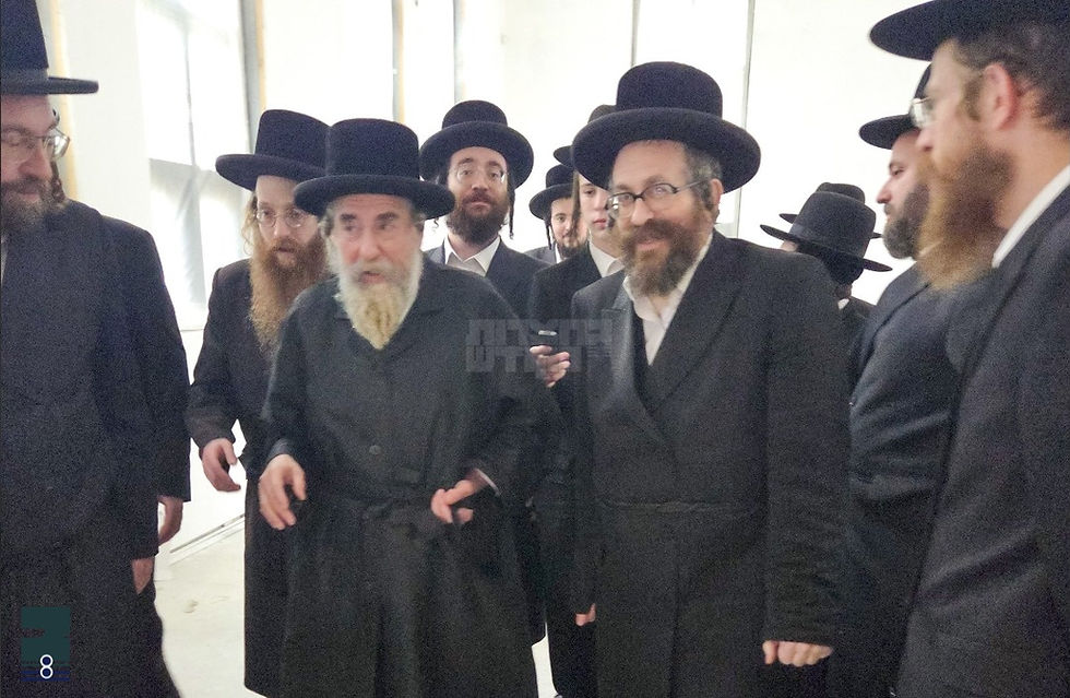 האד' מרחמיסטריווקא באזוכט אין ביהמ"ד החדש רחמיסטריווקא אוקענוויין בנשיאות האד' מראחמיסטריווקא אוקענוויין
