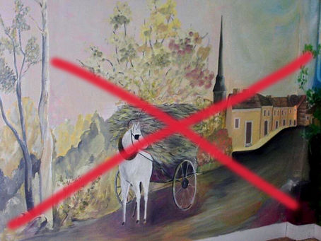 Bibliothèque de Ruaudin : Démantèlement de la fresque.