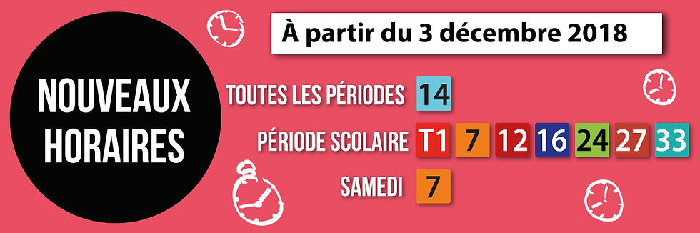 Cliquez ici pour les horaires